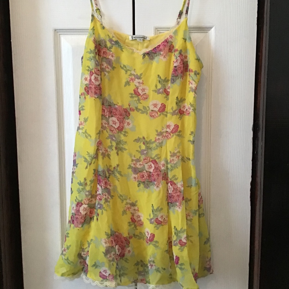 Adorable yellow floral sundress small